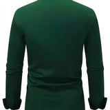 Laurent | Chemise homme à manches longues avec col Kent et coupe droite