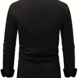 Laurent | Chemise homme à manches longues avec col Kent et coupe droite