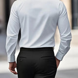 Laurent | Chemise homme à manches longues avec col Kent et coupe droite