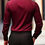 Laurent | Chemise homme à manches longues avec col Kent et coupe droite
