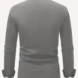 Laurent | Chemise homme à manches longues avec col Kent et coupe droite