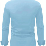 Laurent | Chemise homme à manches longues avec col Kent et coupe droite