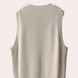 Chloé | Pull tricoté sans manches à coupe ample et ourlet asymétrique