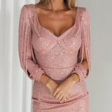 Mira | Robe femme avec décolleté et manches longues