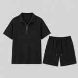 Hugo | Ensemble Polo Homme à Fermeture Éclair et Short d'Été