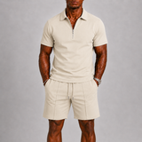 Hugo | Ensemble Polo Homme à Fermeture Éclair et Short d'Été