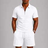 Hugo | Ensemble Polo Homme à Fermeture Éclair et Short d'Été