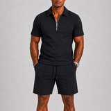 Hugo | Ensemble Polo Homme à Fermeture Éclair et Short d'Été