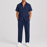 Jules | Ensemble d'été masculin léger avec chemise et pantalon ample