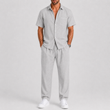 Jules | Ensemble d'été masculin léger avec chemise et pantalon ample