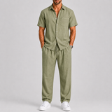 Jules | Ensemble d'été masculin léger avec chemise et pantalon ample
