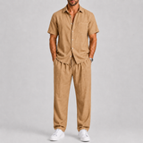 Jules | Ensemble d'été masculin léger avec chemise et pantalon ample