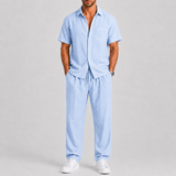 Jules | Ensemble d'été masculin léger avec chemise et pantalon ample