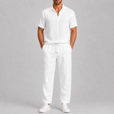 Émile | Ensemble en lin blanc pour homme au style élégant