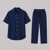 Jules | Ensemble d'été masculin léger avec chemise et pantalon ample