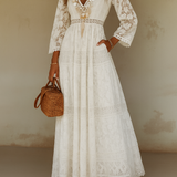 Léontine | Robe Maxi Bohème Fluide à Motif Floral