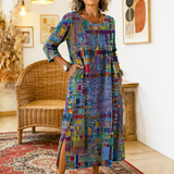 Bernadette | Robe ethnique en patchwork légère et respirante