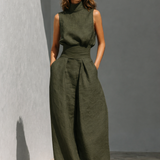 Victoire | Ensemble Femme 2 Pièces en Coton et Lin au Style Minimaliste