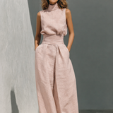 Victoire | Ensemble Femme 2 Pièces en Coton et Lin au Style Minimaliste