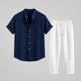 Clément | Ensemble d'été en lin pour homme avec chemise et pantalon respirants