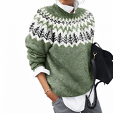 Valentina | Pull femme côtelé à col rond et manches longues