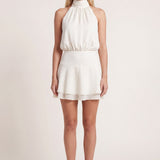 Lison | Robe Mini Col Halter à Volants