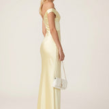 Apolline | Robe Maxi Sans Manches en Satin Fluide