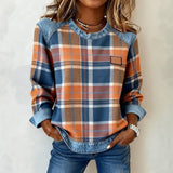 Lola | Blouse Patchwork À Carreaux Vintage