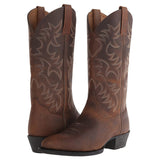Diane | Bottes Western Femme en Cuir avec Broderies Élégantes