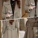 Léonie | Trench-coat femme cintré avec ceinture et double boutonnage