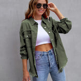 Avelyne | Veste en jean oversize femme style décontracté et délavé