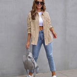 Avelyne | Veste en jean oversize femme style décontracté et délavé