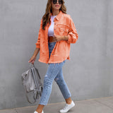 Avelyne | Veste en jean oversize femme style décontracté et délavé