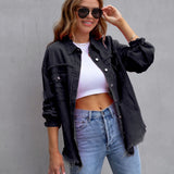 Avelyne | Veste en jean oversize femme style décontracté et délavé