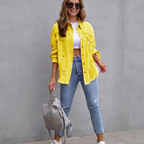 Avelyne | Veste en jean oversize femme style décontracté et délavé