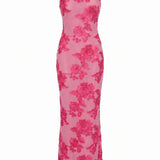 Maëlys | Robe Maxi Élégante à Sequins Floraux
