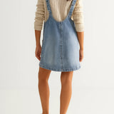 Arabelle | Robe mini en denim sans manches à col V décontracté