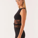 Ninon | Robe Mini Sans Manches à Découpe Élégante