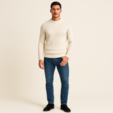 Rémi | Pull en cachemire pour homme avec texture et col rond