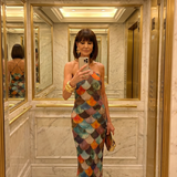 Victoire | Robe maxi vintage à col halter et silhouette ajustée