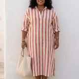 Chloé | Robe Maxi en Lin à Col Boutonné