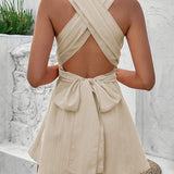 Calypso | Robe mini d’été en coton avec détail croisé
