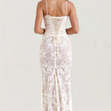 Valeria | Robe longue en dentelle avec corset