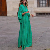 Manon | Robe Maxi Bohème à Décolleté en V et Manches Amples