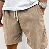Armand | Short Homme en Velours Côtelé à Taille Ajustable et Coupe Décontractée