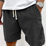 Armand | Short Homme en Velours Côtelé à Taille Ajustable et Coupe Décontractée