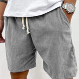 Armand | Short Homme en Velours Côtelé à Taille Ajustable et Coupe Décontractée