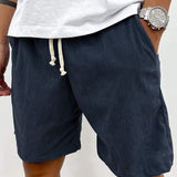 Armand | Short Homme en Velours Côtelé à Taille Ajustable et Coupe Décontractée