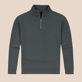 Noé | Pull homme côtelé avec col zippé élégant