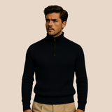 Noé | Pull homme côtelé avec col zippé élégant